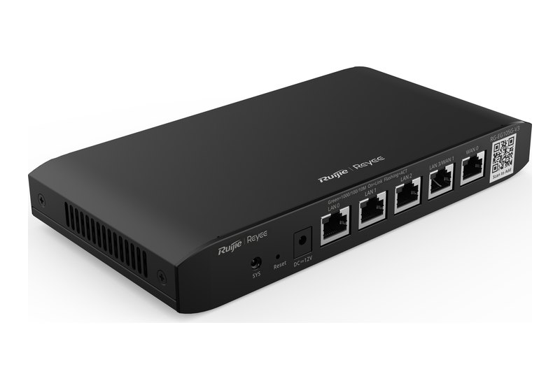 Ruijie RG-EG105G-V3, Router quản lý qua Ruijie Cloud, 5 cổng Gigabit, tối đa 2 WAN, khuyến nghị 100 máy khách
