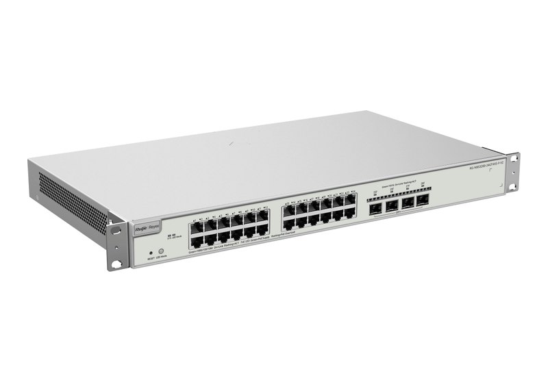 Ruijie RG-NBS3200-24GT4XS-P-V2, Switch PoE Layer 2+ quản lý Cloud, 24 cổng Gigabit PoE/PoE+ 370 W, 4 SFP+ 10G