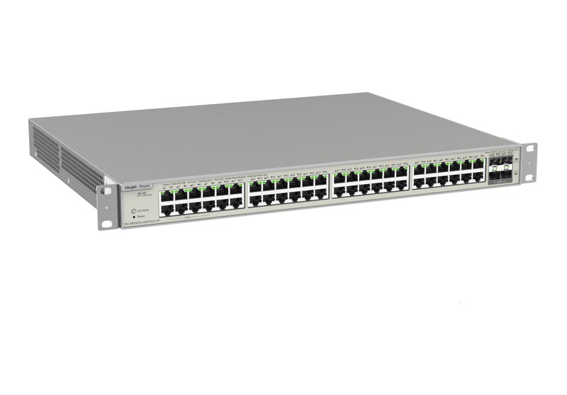Ruijie RG-NBS5200-48GT4XS-UP, Switch Layer 3 PoE 740 W, 48 cổng Gigabit (8 cổng PoE++), 4 khe SFP+ 10GE, quản lý Cloud