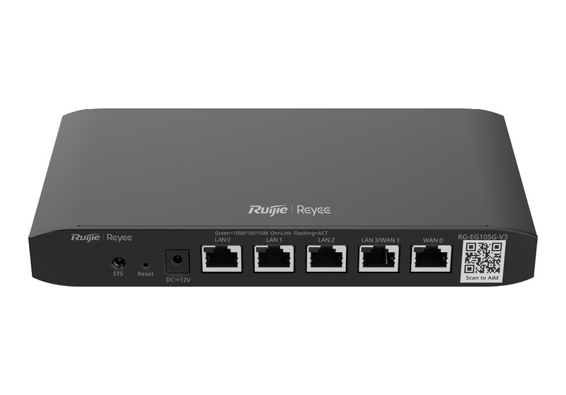 Ruijie RG-EG105G-V3 nhìn thẳng mặt trước, ảnh của hãng