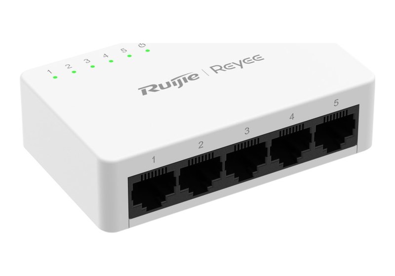 Ruijie RG-ES05G-L nhìn nghiêng, ảnh của hãng