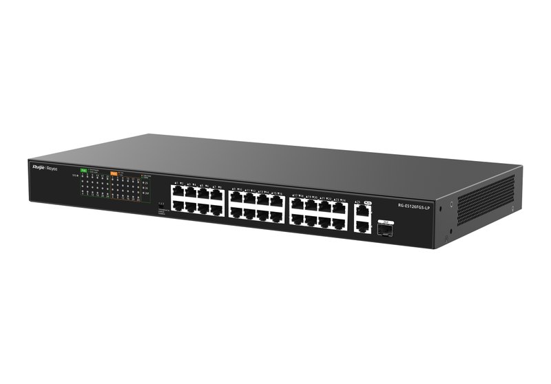 Ruijie RG-ES126FGS-LP nhìn nghiêng, ảnh của hãng
