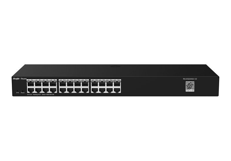 Ruijie RG-ES224GC-V2 chính diện 24 cổng, ảnh của hãng