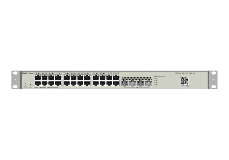 Ruijie RG-NBS3100-24GT4SFP-V2 nhìn chính diện, ảnh của hãng