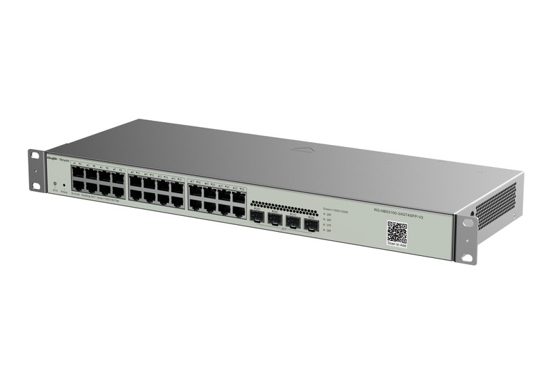 Ruijie RG-NBS3100-24GT4SFP-V2 nhìn nghiêng, ảnh của hãng
