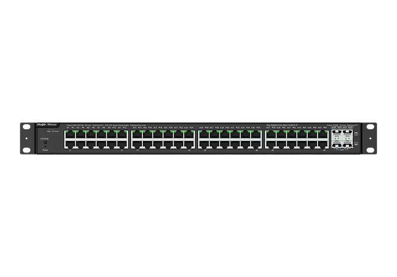 Ruijie RG-NBS3100-48GT4SFP-P mặt trước 52 cổng, ảnh của hãng