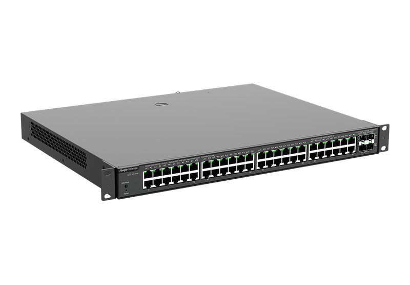 Ruijie RG-NBS3100-48GT4SFP-P nhìn nghiêng, ảnh của hãng
