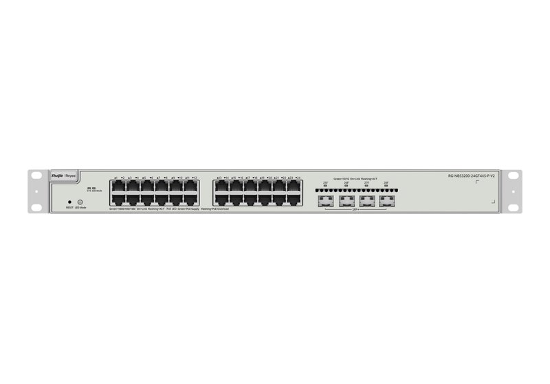 Ruijie RG-NBS3200-24GT4XS-P-V2 nhìn thẳng mặt trước, ảnh của hãng