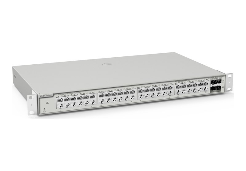 RG-NBS3200-48GT4XS của Ruijie, ảnh hãng chụp góc nghiêng