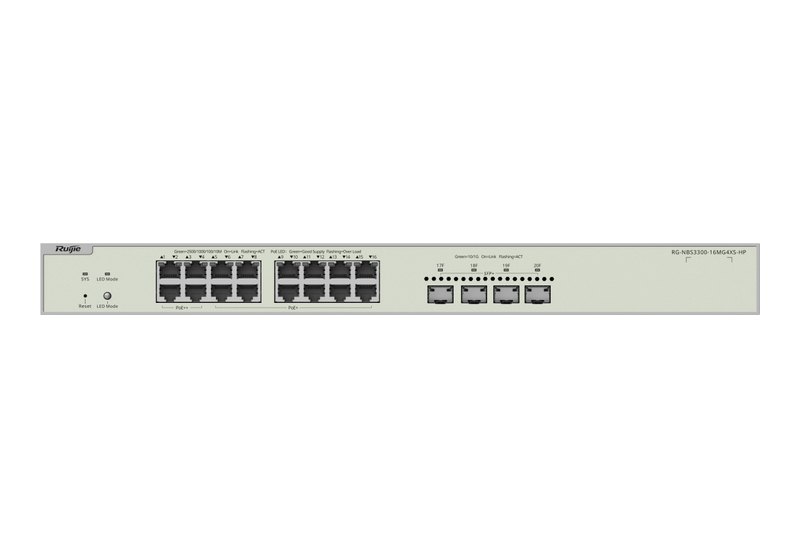 RG-NBS3300-16MG4XS-HP chụp thẳng mặt trước, ảnh của hãng
