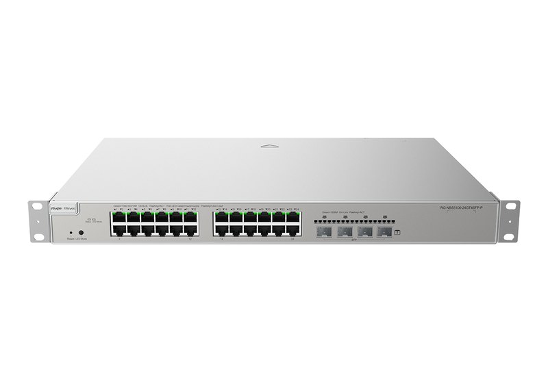 Ruijie RG-NBS5100-24GT4SFP-P nhìn chính diện, ảnh của hãng