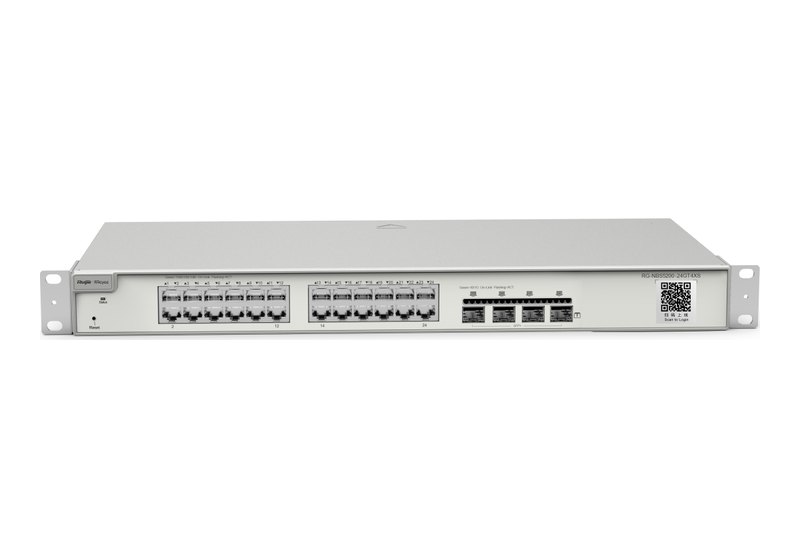 RG-NBS5200-24GT4XS nhìn từ góc cao phía trước, ảnh của hãng