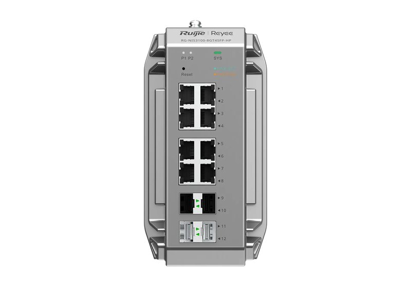 Ruijie RG-NIS3100-8GT4SFP-HP mặt trước, ảnh từ hãng