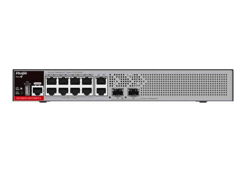 RG-S2915-10GT2MS-P-L chụp chính diện, ảnh sản phẩm của hãng